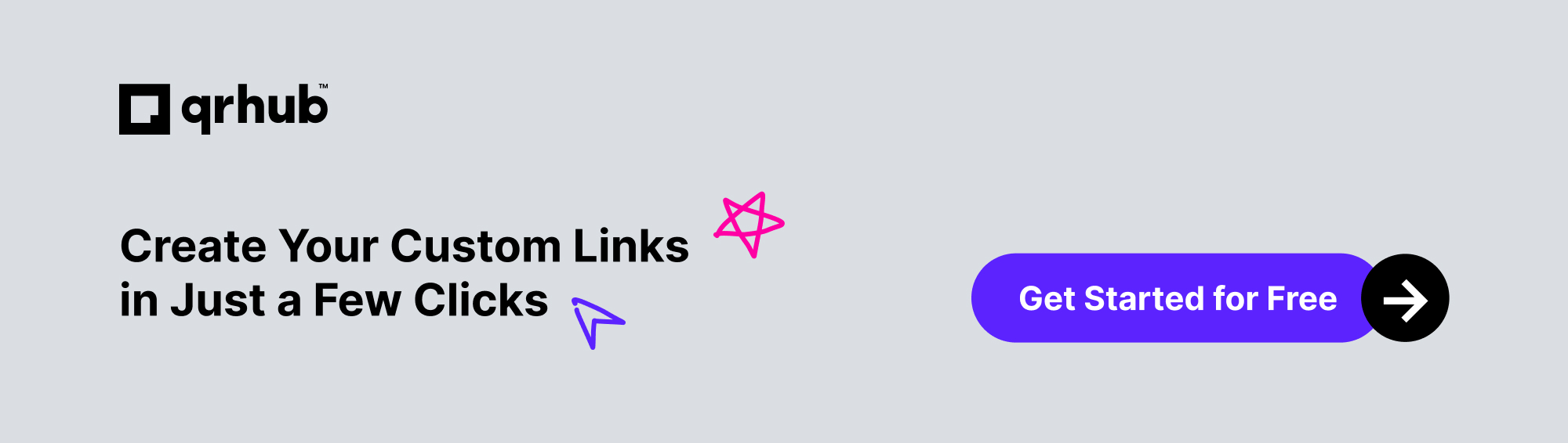 Sign Up to Create Links QRHUB custom links
